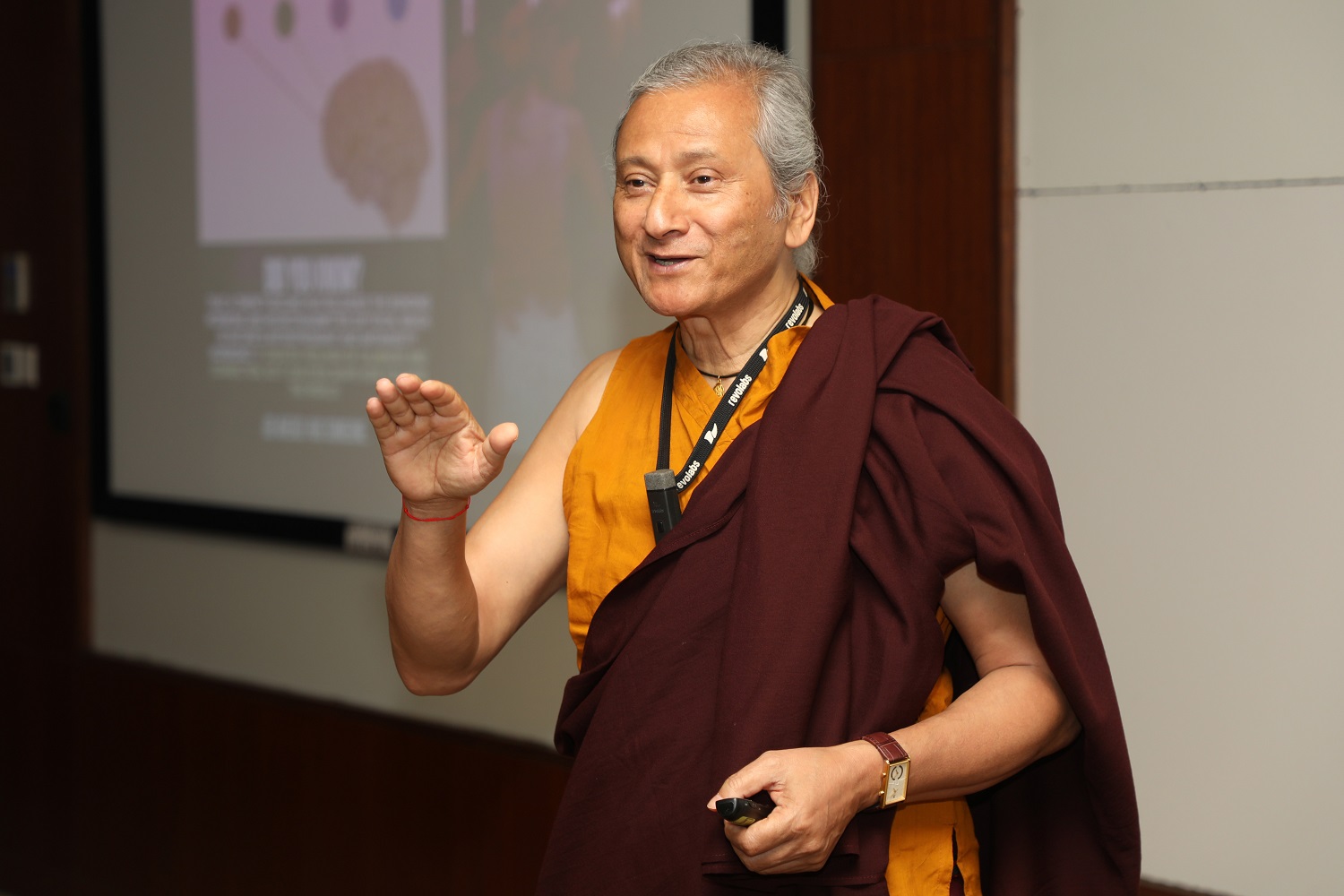 Dr. Saamdu Chetri, a champion of Bhutan’s Gross National Happiness, delivers a talk on ‘Journey of Gross National Happiness’, on February 15, 2020 at IIMB.