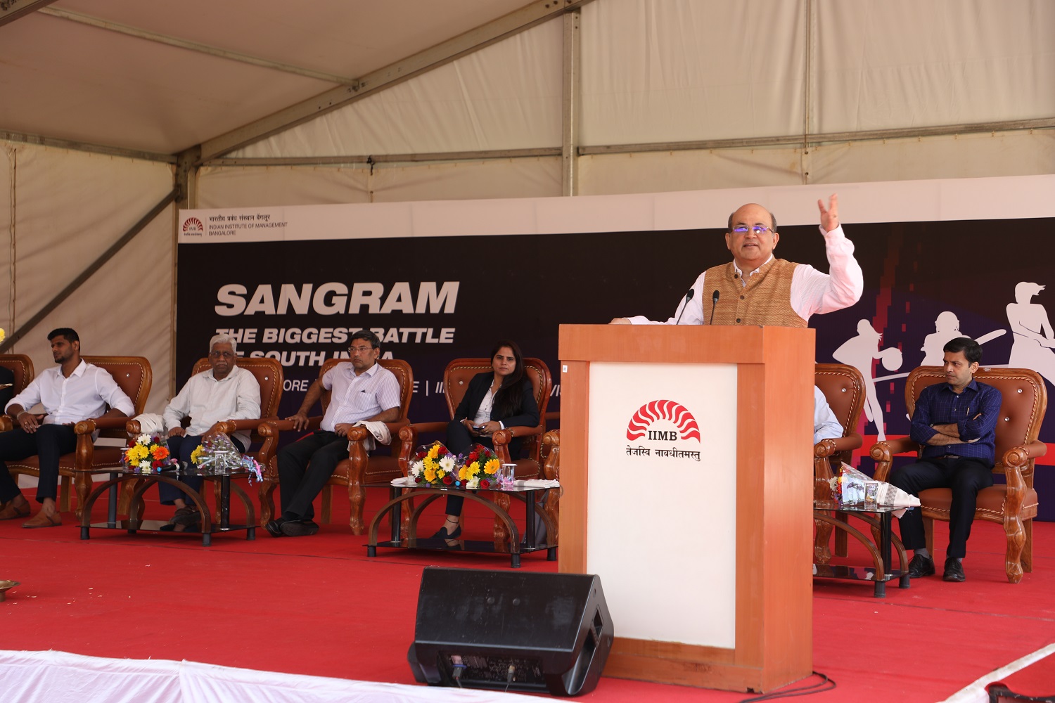 Professor Rishikesha T Krishnan, Director, IIMB, welcomes participants to Sangram 2022 and highlights the importance of fitness and wellbeing.