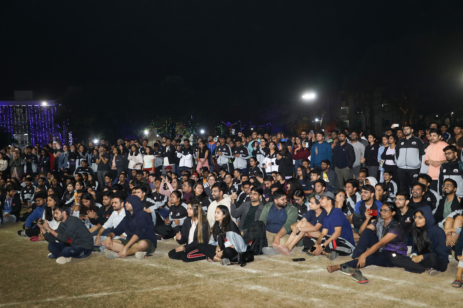 The audience enjoying the performances during the closing ceremony of Sangram 2022.