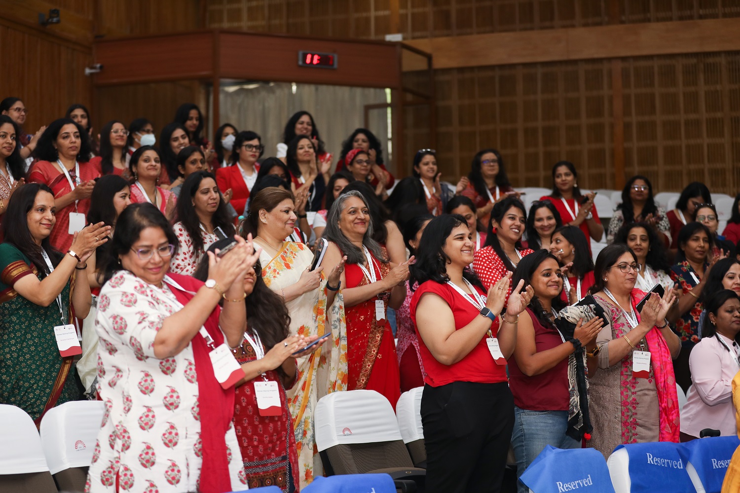 Participants applaud the launch of SHAKTI.