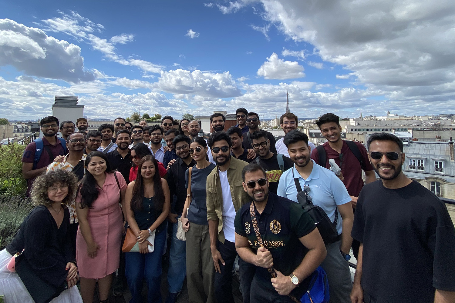 The second cohort of EPGP ’27 during the first day of their international immersion at ESSEC Business School, France.