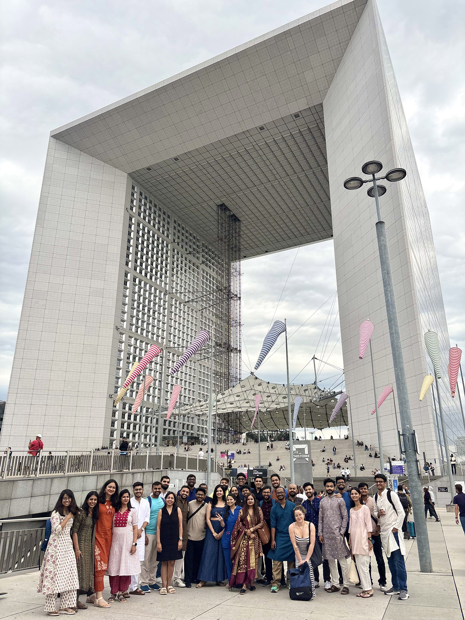 The cohort on an excursion during their immersion in France. 